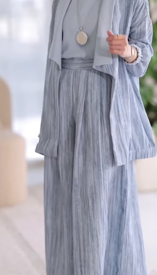Effortless Linen Pants for Women with Striped Lapel Cardigan Wide Leg Three Piece Casual Set Style