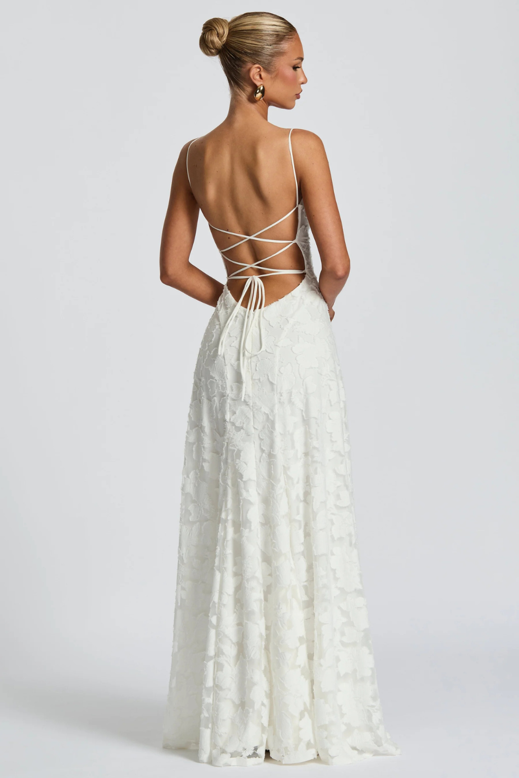 Elegant Formal Wedding Guest Dress for Women with Square Neck Spaghetti Strap Floral Brocade Maxi Style