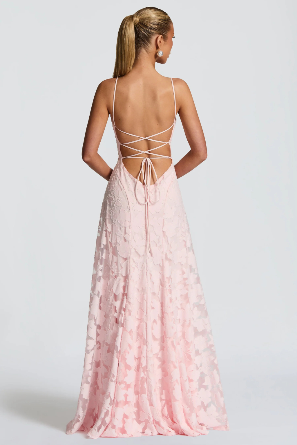 Elegant Formal Wedding Guest Dress for Women with Square Neck Spaghetti Strap Floral Brocade Maxi Style